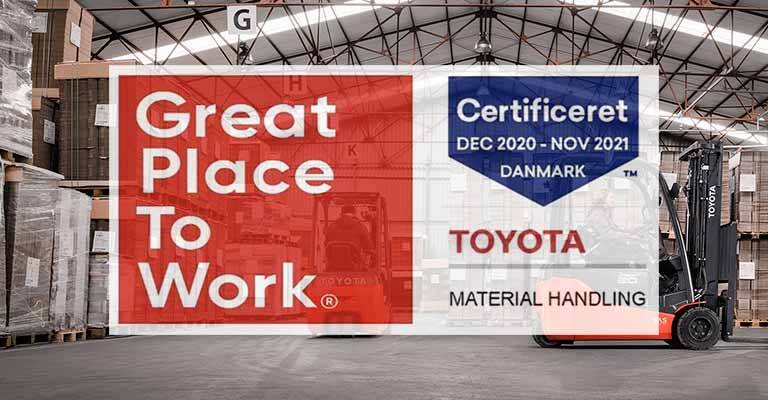 Toyota Material Handling er certiferet som et godt sted at arbejde