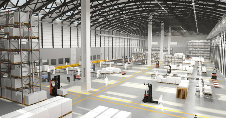 warehouse automation in a workplace