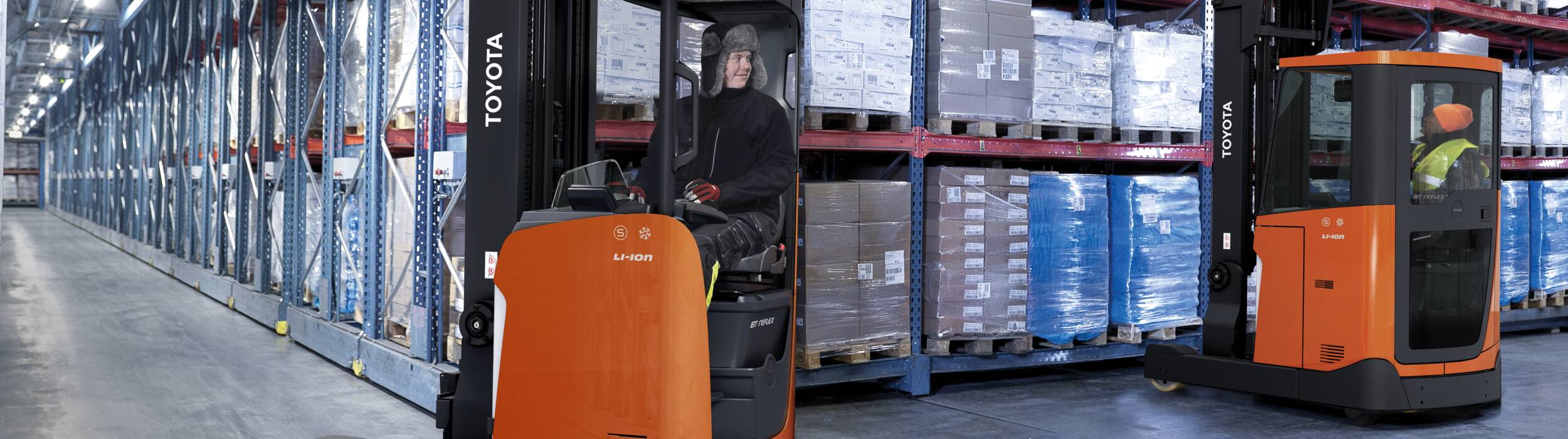 toyota reach trucks in cold store environment